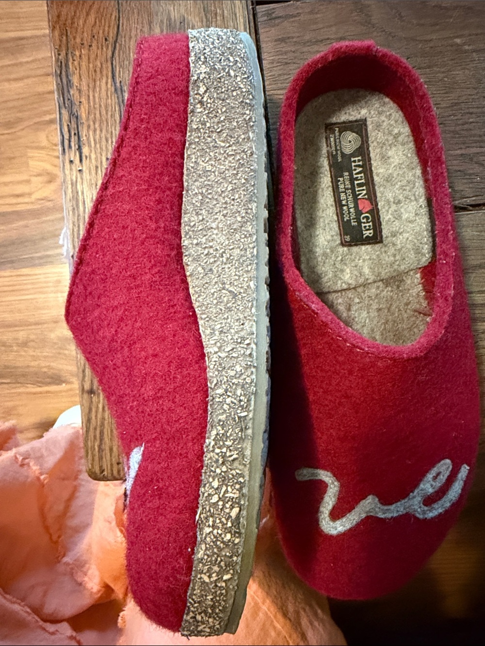 HAFLINGER Women's Grizzly Lovely Wool Clogs - EUC Sz 39 (USA 8.5) - Picture 7 of 14